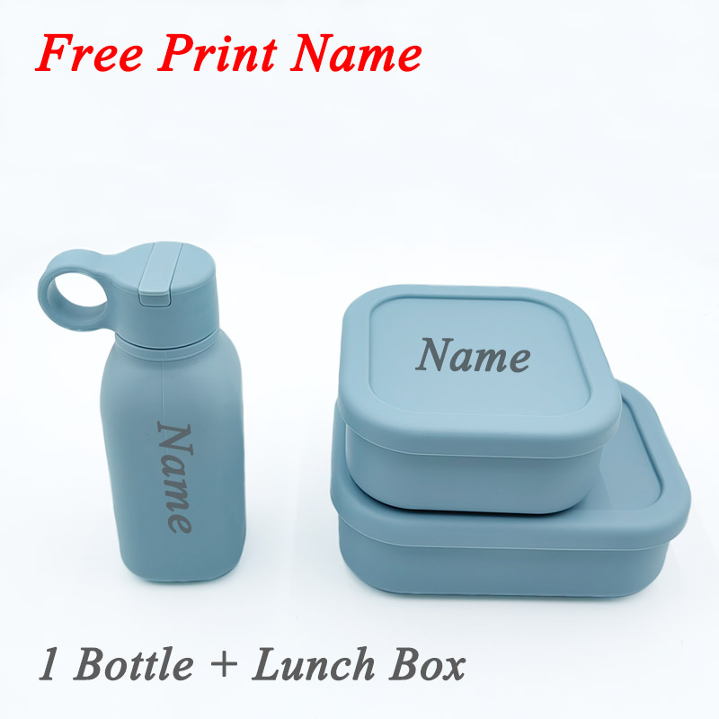 Baby Food Logo - Siliconen Waterfles Gratis Gepersonaliseerde Naam Logo