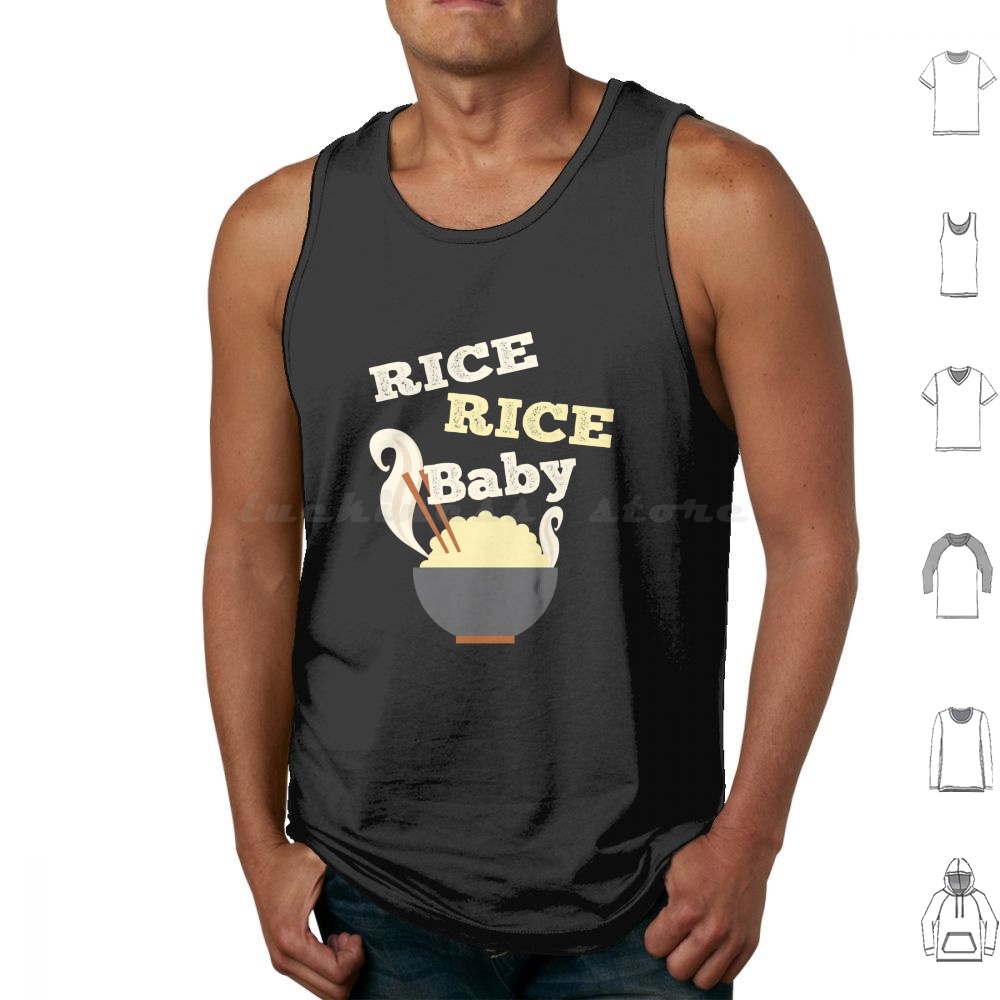 Baby Food Korea - Rice Rice Baby Tanktops Print Katoen