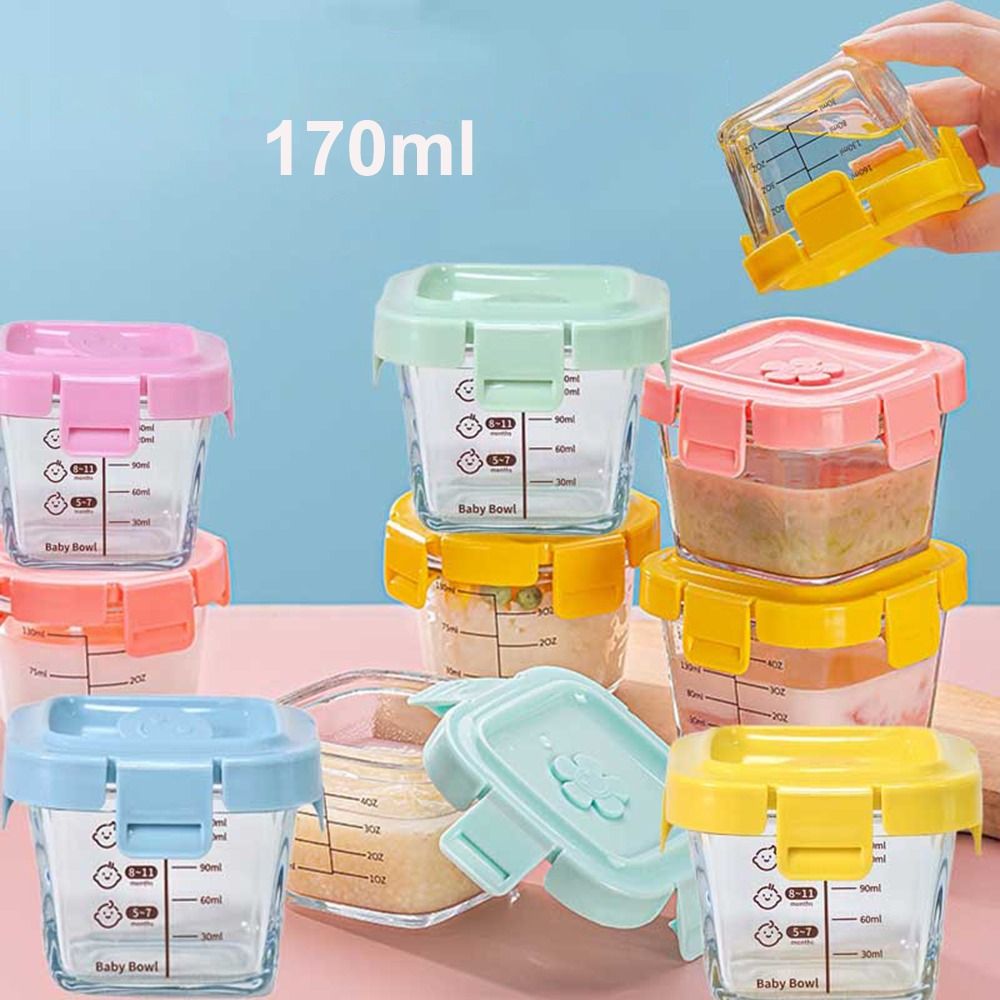 Baby Food Glass - 170Ml Glazen Bewaardoos Bevroren Babyvoeding Glazen