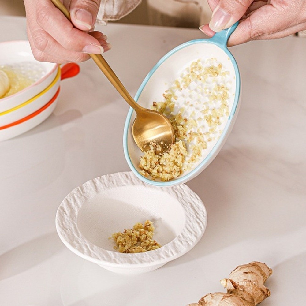 Baby Food Grater - Keukenhulpje Ellipse Keramische Molen met Handvat