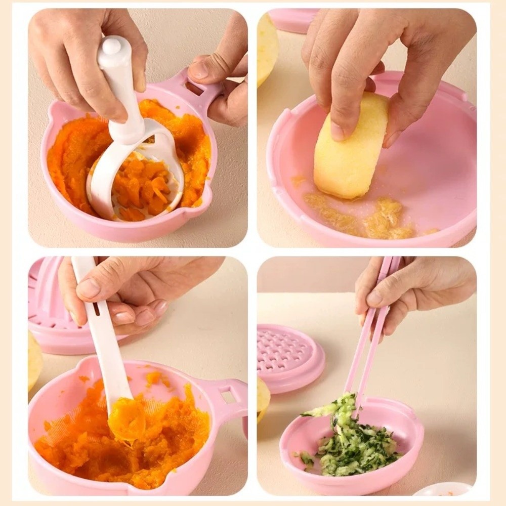 Baby Food Grater - Effen kleur Babyvoeding Maalkom Handgemaakt Gemakkelijk