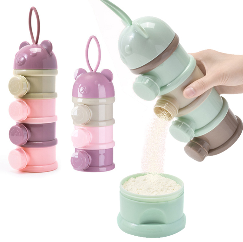 Baby Food Equipment - Opslag Drie/Vier Tier Draagbare Voedselcontainer Poeder