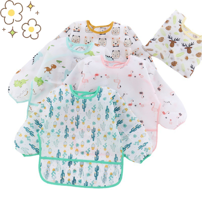Baby siliconen cartoon slabbet - Bib Long Sleeve recensie en prijs