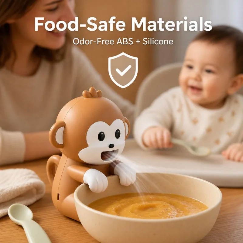 Draagbare aapvormige voedselko - Baby Food Equipment recensie en prijs