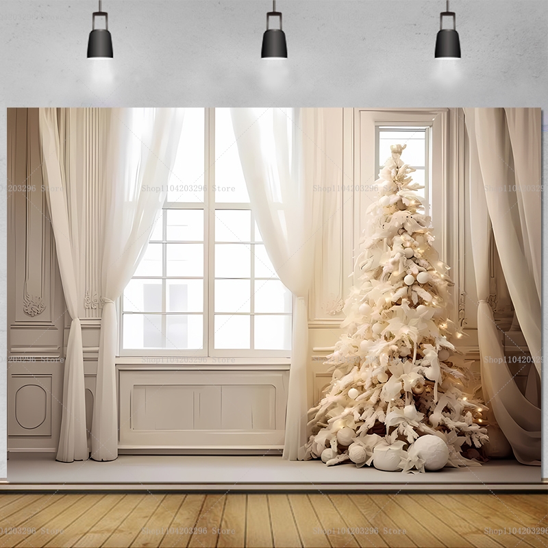 Witte vrolijke kerstachtergron - Baby Xmas Food recensie en prijs